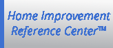 "Home Improvement Reference Center" logo text with link to database