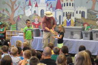 Wild Man Phil performing in Story Time room