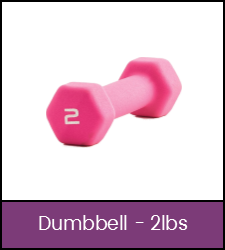 Pink 2 pound dumbbell