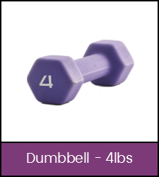 Purple 4 pound dumbbell