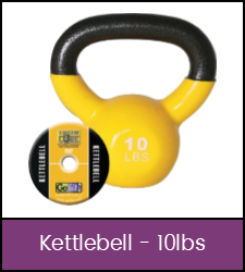 Yellow 10 pound kettlebell kit