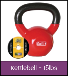 Red 15 pound kettlebell kit