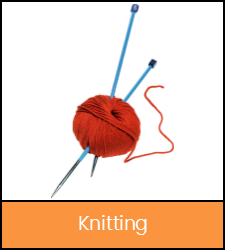 Knitting needles and yarn