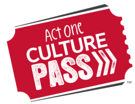 Act One Culture Pass logo, red