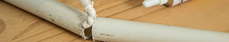 Repairing PVC pipe with bonding agent