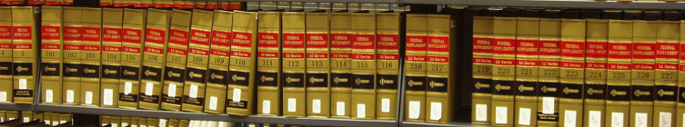 Shelf of law books