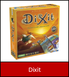 Dixit game inside red frame