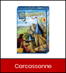 Carcassonne game in red frame