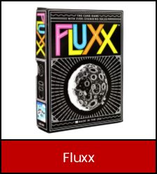 Fluxx game in red frame