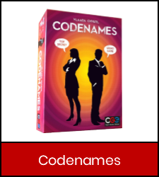 Codenames game in red frame