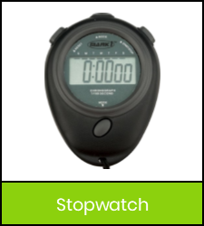 Black digital stopwatch image with green frame that links to catalog record