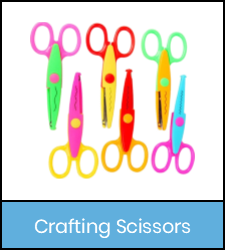 6 pair of crafting scissors in blue frame image with link to catalog record