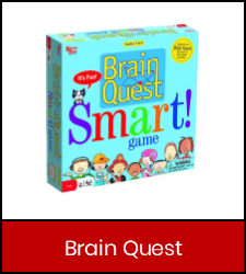 "Brain Quest" board game in red box with link to catalog record